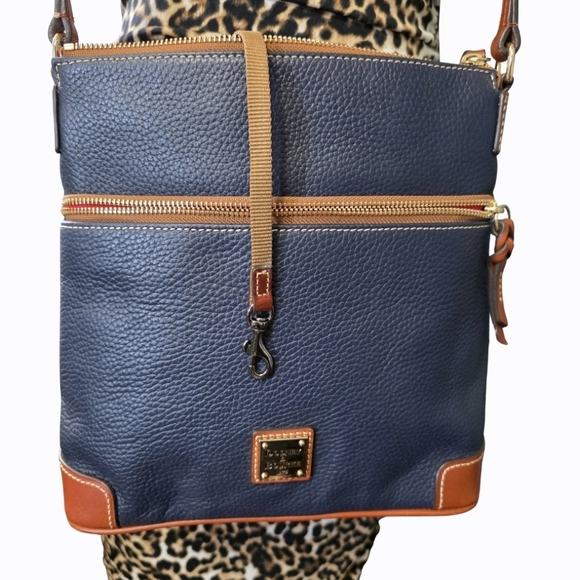 Dooney & Bourke Navy Pebble Leather Crossbody Bag - Picture 6 of 15